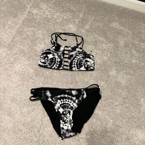 black and white bikini